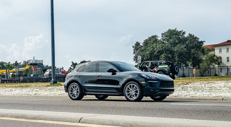 Black Porsche Macan Car